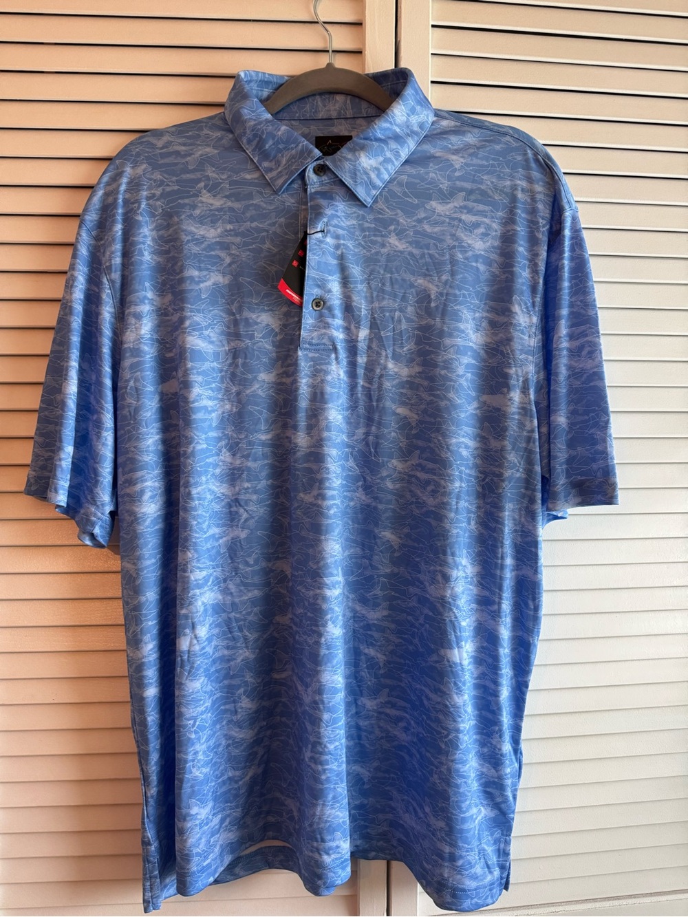 Greg Norman Blue Men's Short-Sleeve Polo Shirt
